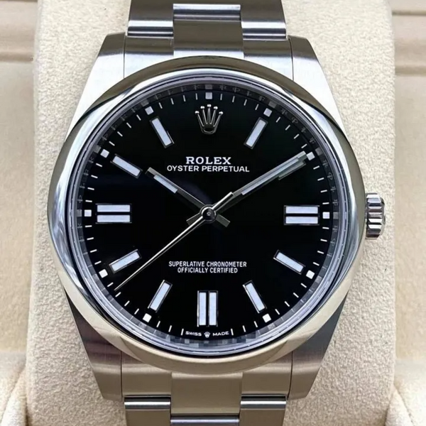 Rolex Oyster Perpetual - Quadrante Nero Brillante